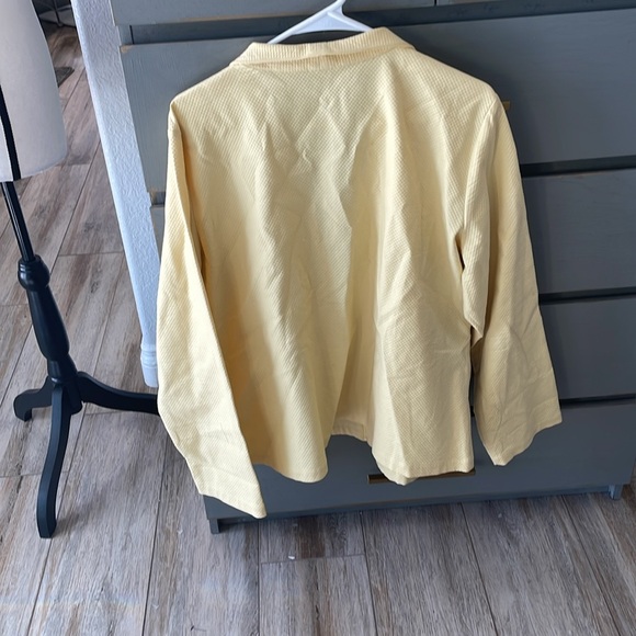 Eileen Fisher yellow zip front jacket size extra large - Picture 3 of 8